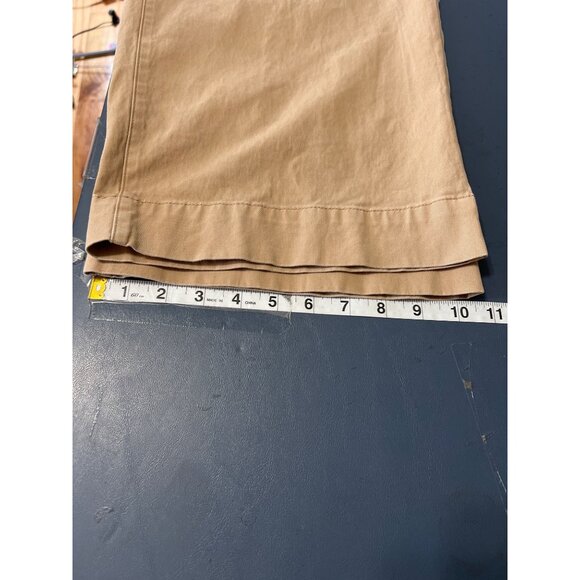 Talbots Khaki Wide-Leg Pants Side Button Details Size 16 - Picture 6 of 11